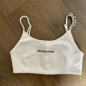 Alexander Wang sports bra with Wang charm.